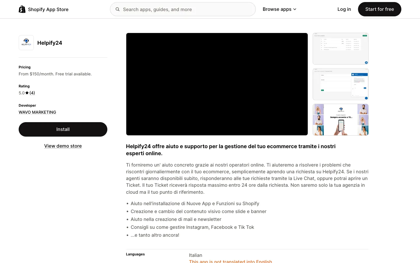 Helpify24 homepage