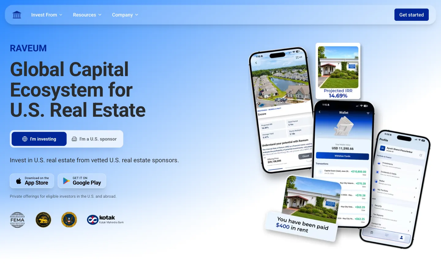 Raveum homepage